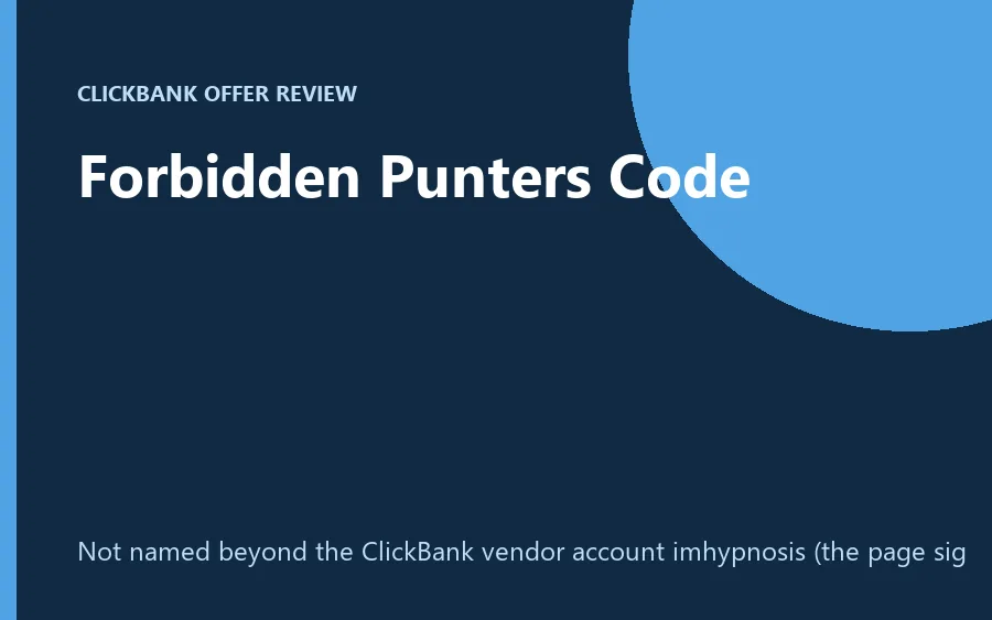 Forbidden Punters Code product image