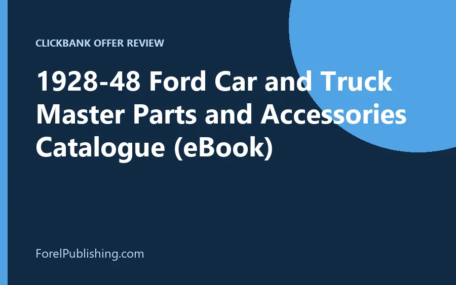 Cover of the 1928-48 Ford parts catalogue eBook