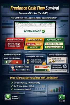 Freelance Cash Flow Survival: Command Center (Excel) product image