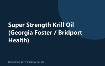 Generic title cover made by this site for Super Strength Krill Oil