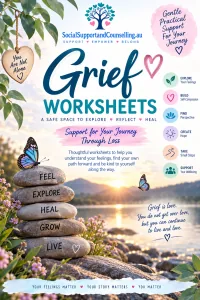 Grief Worksheets PDF booklet cover