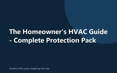 Generic title cover made by this site for The Homeowner's HVAC Guide
