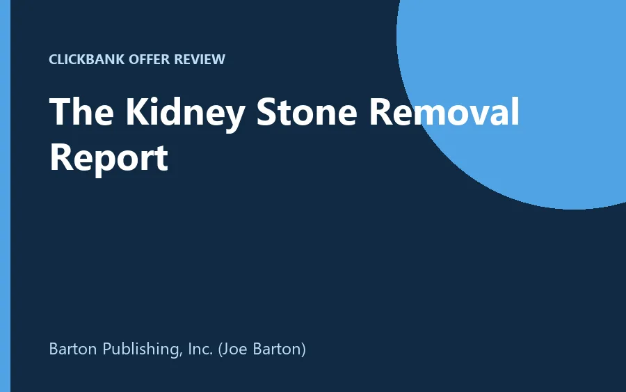 The Kidney Stone Removal Report product image