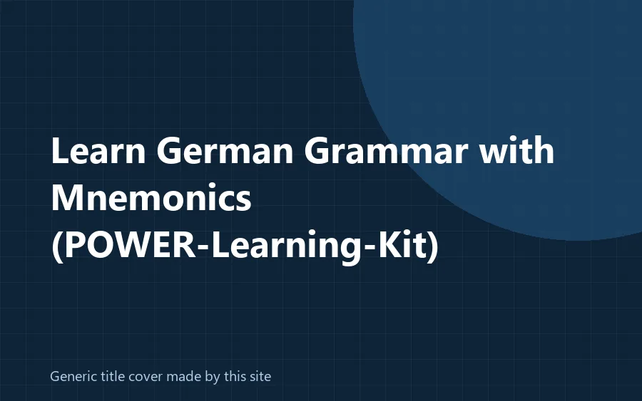 Generic title cover made by this site for the German grammar mnemonics kit