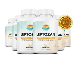 Cover image for Leptozan Dead Sea mineral weight-loss capsules, 6-bottle kit