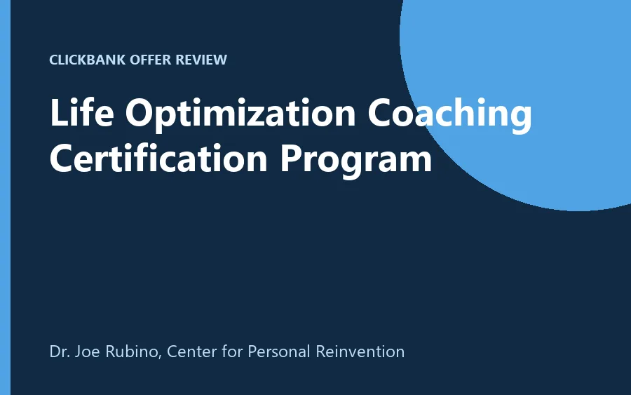 Life Optimization Coaching Certification Program product image