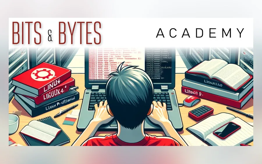 Product image from the seller's page, an illustration for Bits & Bytes Academy Linux exam preparation