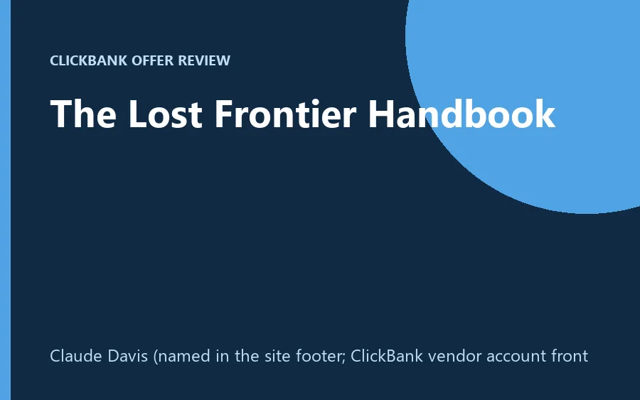 The Lost Frontier Handbook product image