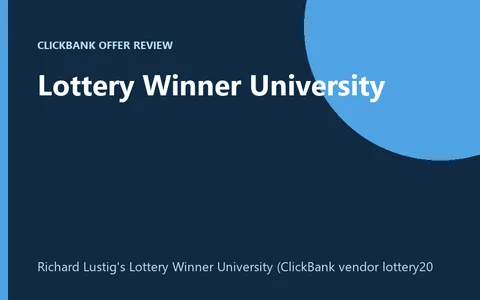 Lottery Winner University video training