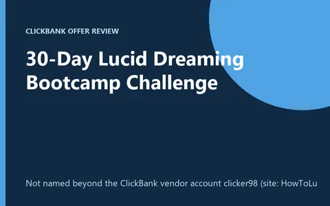 Lucid Dreaming Bootcamp Challenge product image