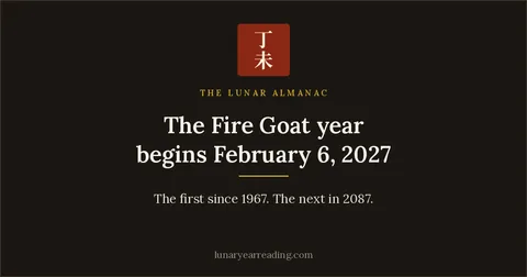 The Lunar Almanac 2027 Fire Goat Reading