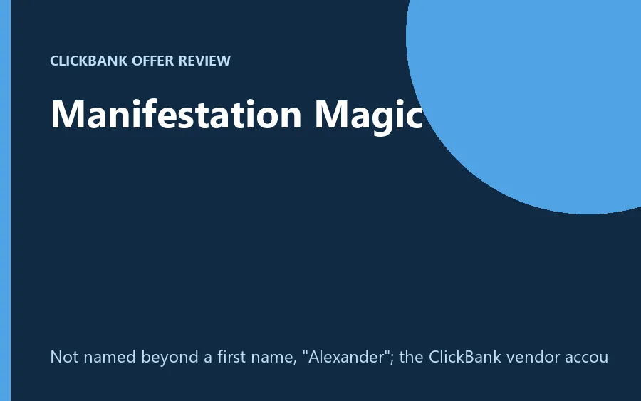 Manifestation Magic audio program cover