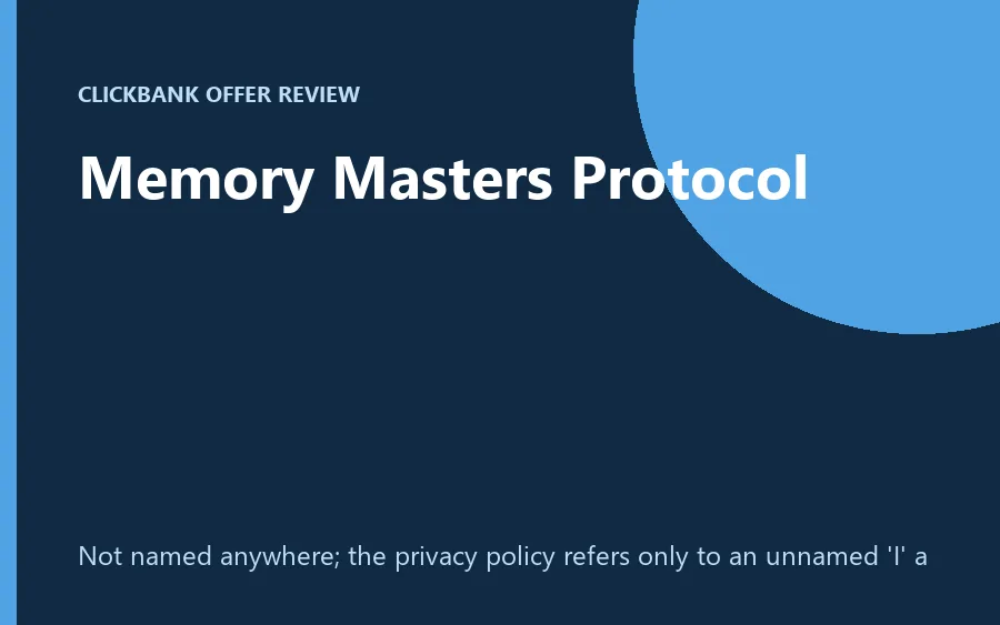 Memory Masters Protocol product image