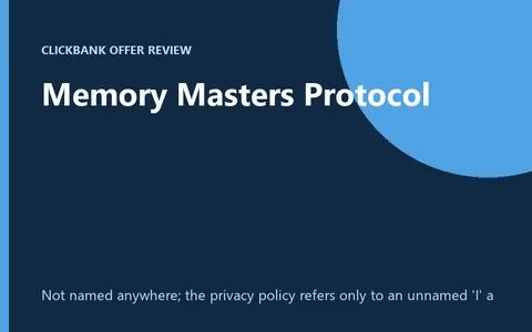 Memory Masters Protocol product image