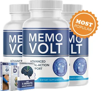 Bottle of MemoVolt brain support supplement