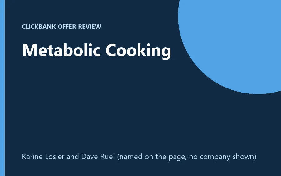 Metabolic Cooking cookbook product image