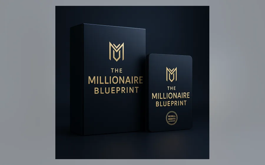 Product image from the seller's order form, two black Millionaire Blueprint boxes