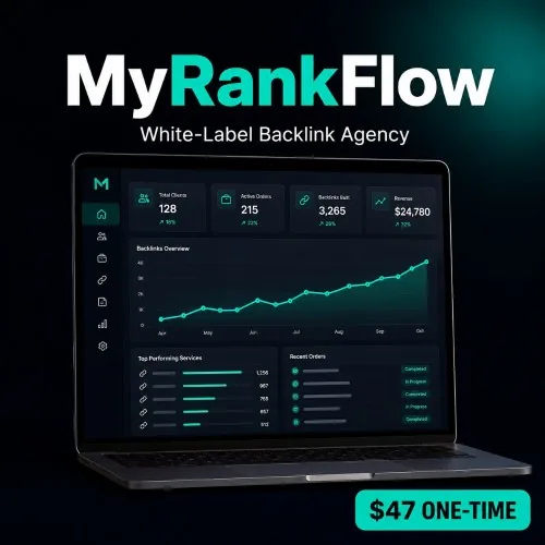 MyRankFlow white-label backlink panel image