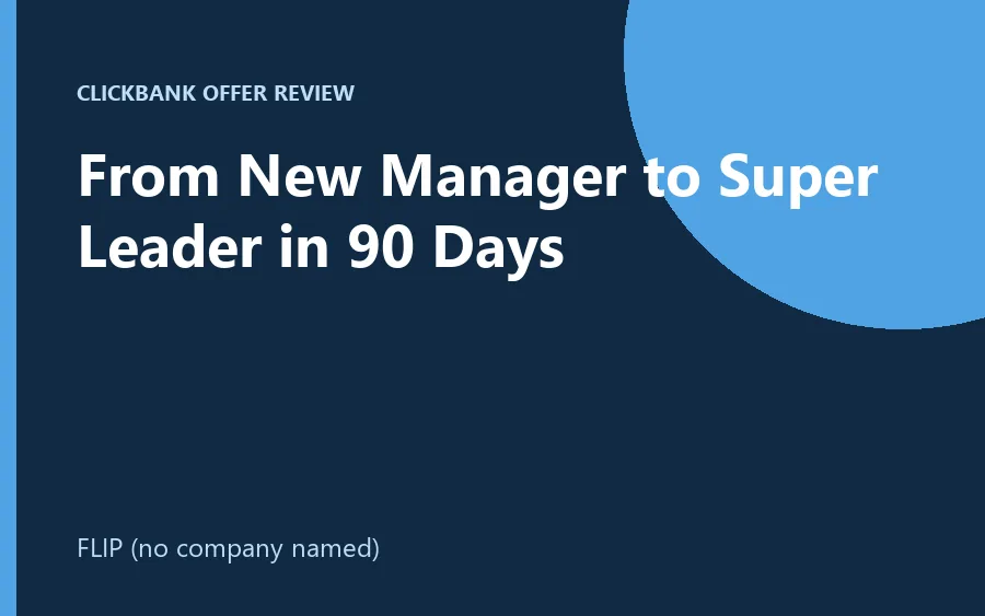 From New Manager to Super Leader in 90 Days ebook image