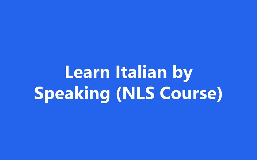 Learn Italian by Speaking (NLS Course) product image