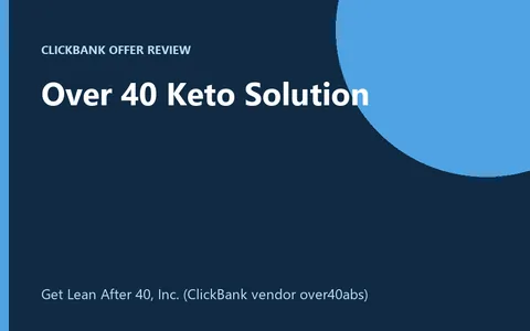 Over 40 Keto Solution sales page