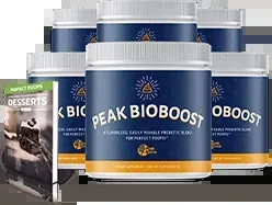 Peak BioBoost prebiotic supplement bottles