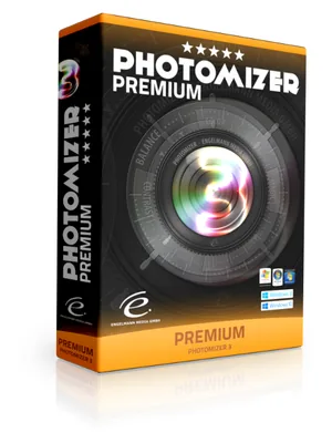 Photomizer 3 software box for automatic photo optimization and repair