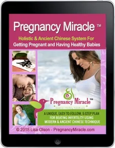 Pregnancy Miracle ebook cover on a tablet