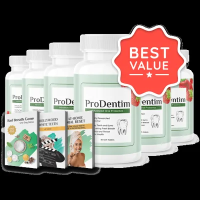 ProDentim oral probiotic supplement bottles