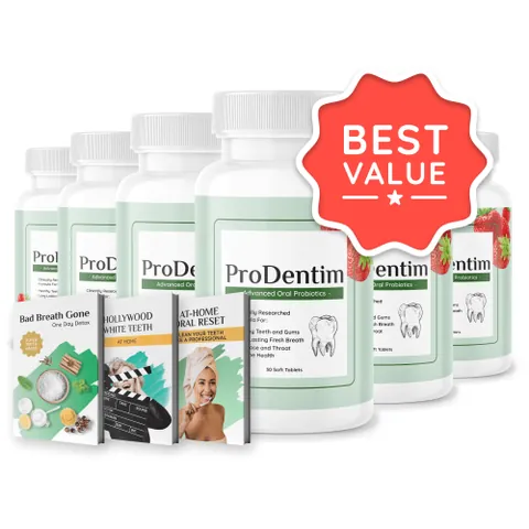 ProDentim oral probiotic supplement bottles