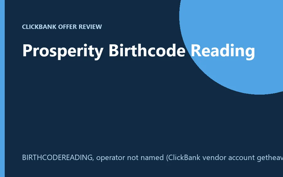 Prosperity Birthcode Reading offer