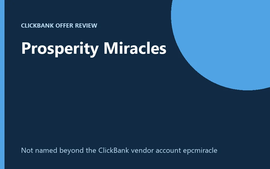Prosperity Miracles product page