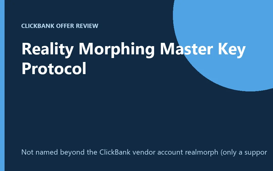 Reality Morphing Master Key Protocol product image