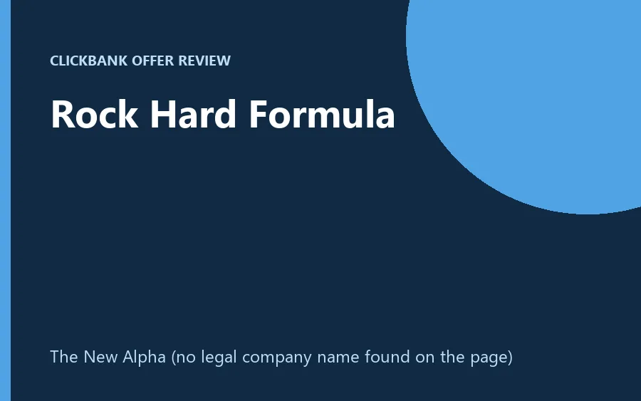 Rock Hard Formula testosterone supplement packet