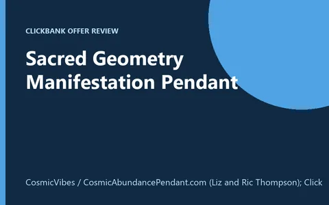 Sacred Geometry Manifestation Pendant with Sri Yantra design