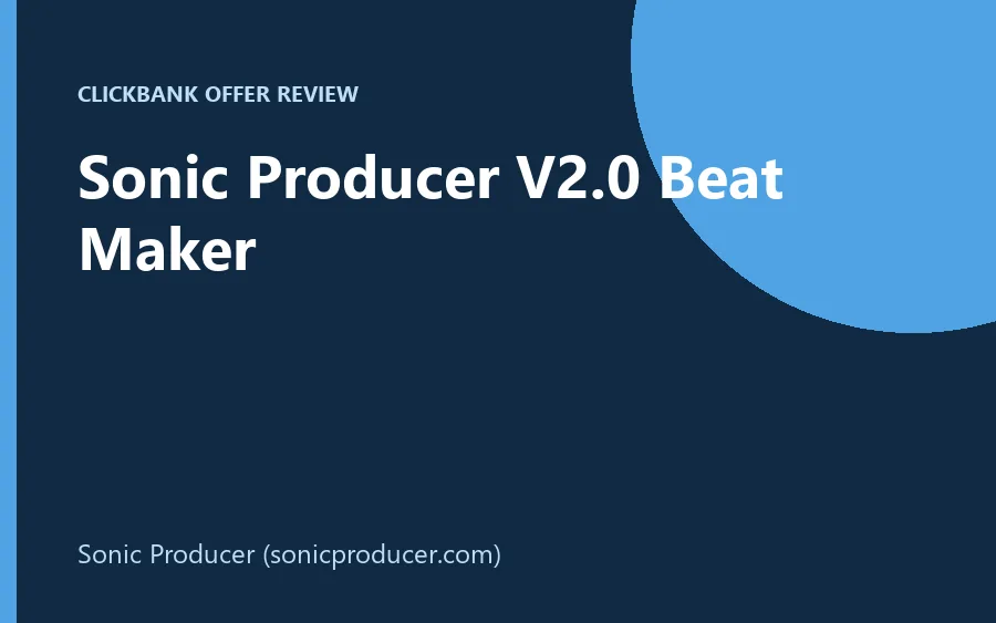Sonic Producer V2.0 beat maker product image
