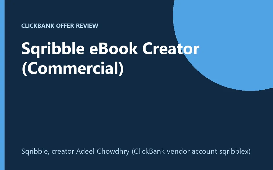 Sqribble eBook Creator product page
