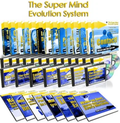 The Super Mind Evolution System showing its full set of report covers and audio titles
