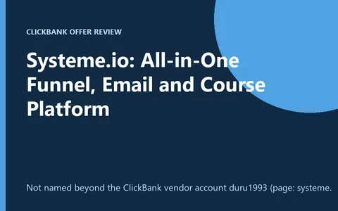 Systeme.io all-in-one platform offer
