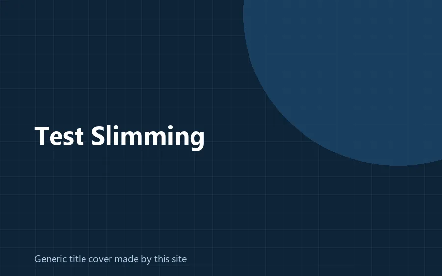 Generic title cover made by this site for the Test Slimming listing