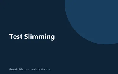 Generic title cover made by this site for the Test Slimming listing