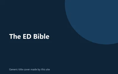 Generic title cover made by this site for The ED Bible