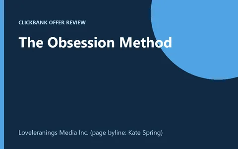 The Obsession Method dating course product image