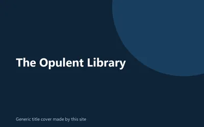 Generic title cover made by this site for The Opulent Library