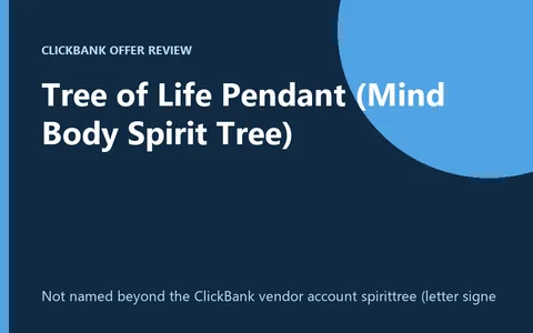 Tree of Life Pendant from the Mind Body Spirit Tree page