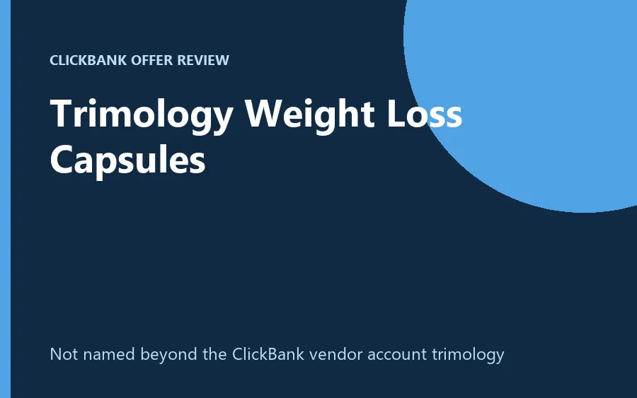 Bottles of Trimology weight loss capsules