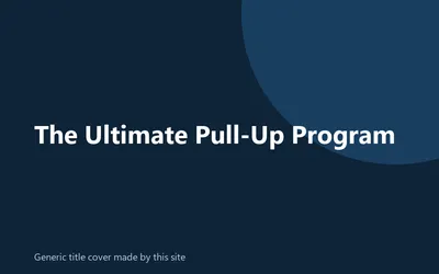 Generic title cover made by this site for The Ultimate Pull-Up Program