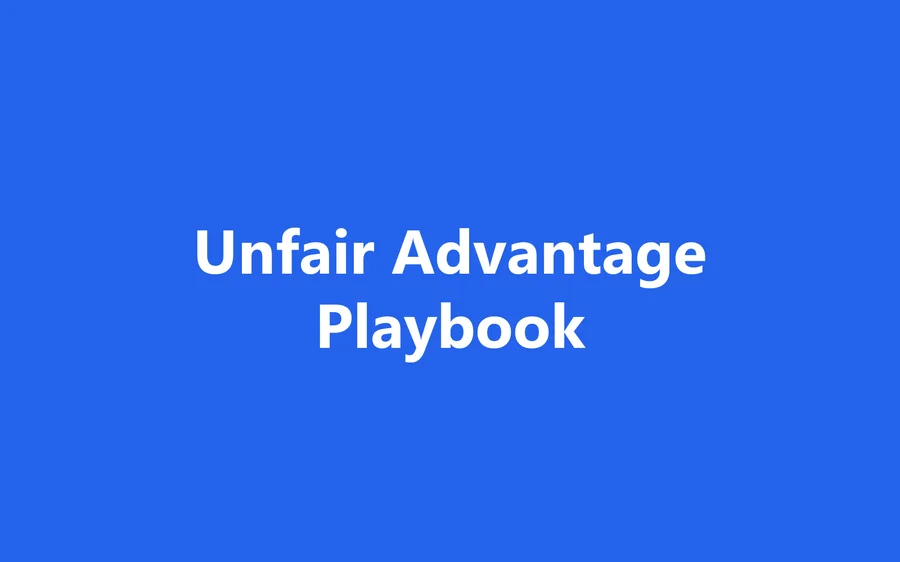 The Unfair Advantage Playbook product image