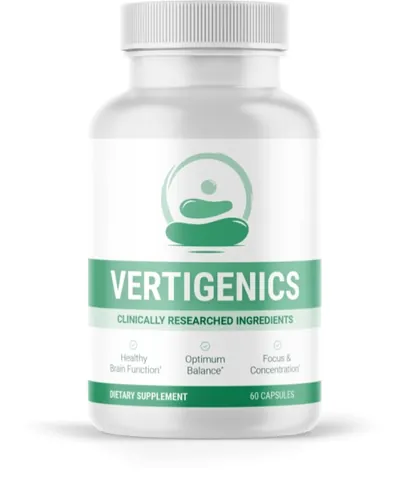 Vertigenics balance supplement bottle