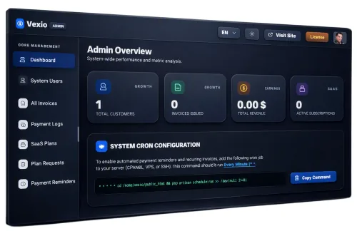 Vexio Invoicing and Subscription System product image